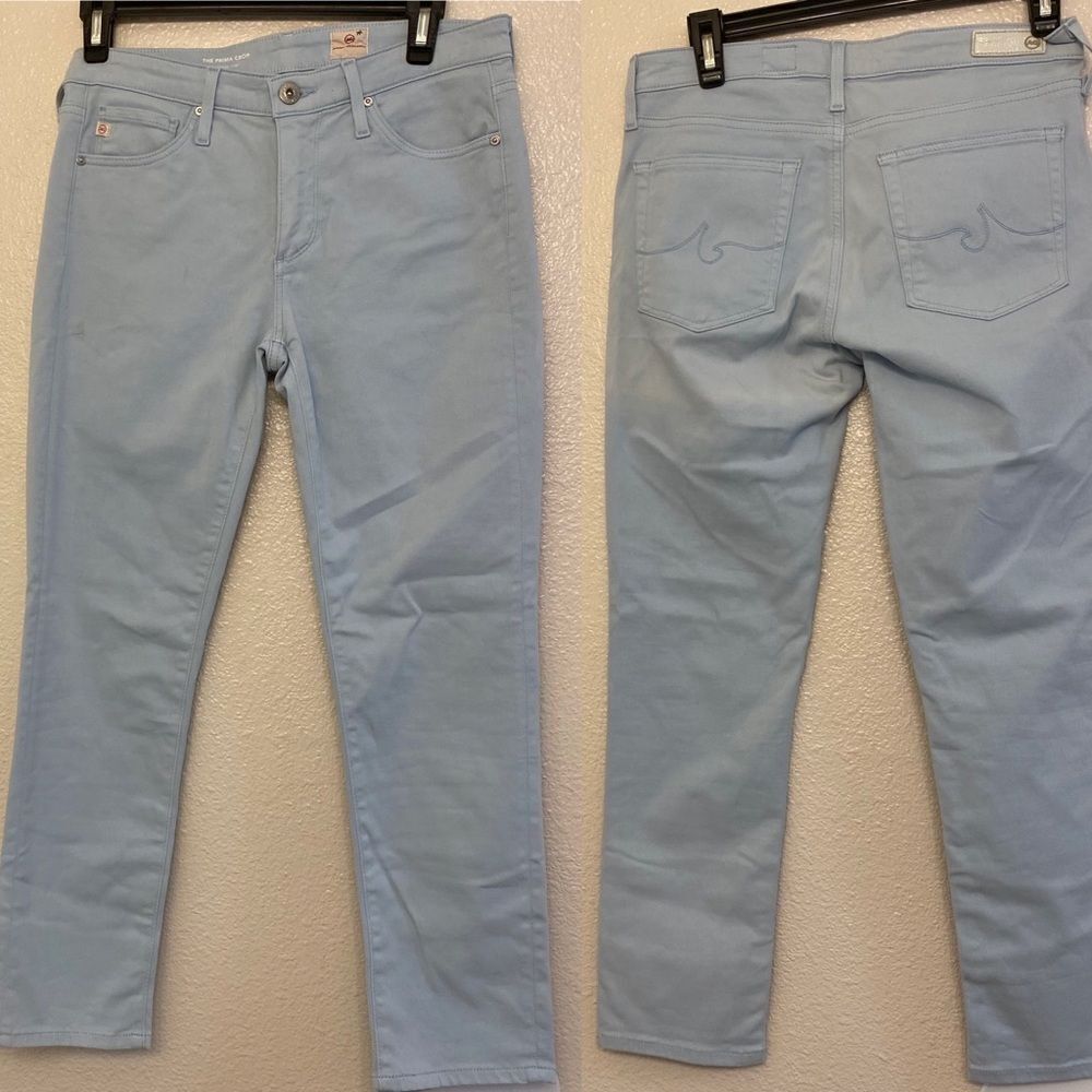 AG Adriano Goldschmied Prima Mid Rise Ankle Cigarette Jeans powder blue 25 - 26